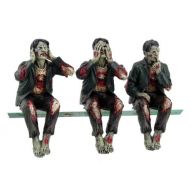 Pacific Giftware Walking Dead Zombie Undead See Hear Speak No Evil Set of Shelf Sitters Computer Top Statue Figurines