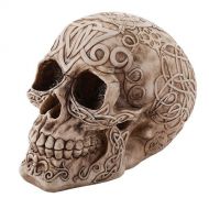 Pacific Giftware Celtic Owl Knotwork Human Skull Statue Gothic Pagan