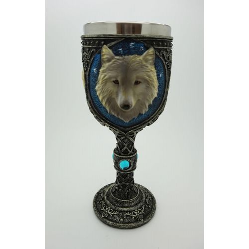  [아마존베스트]Pacific Giftware Lone Wolf Celtic Magic 7oz Wine Chalice Goblet