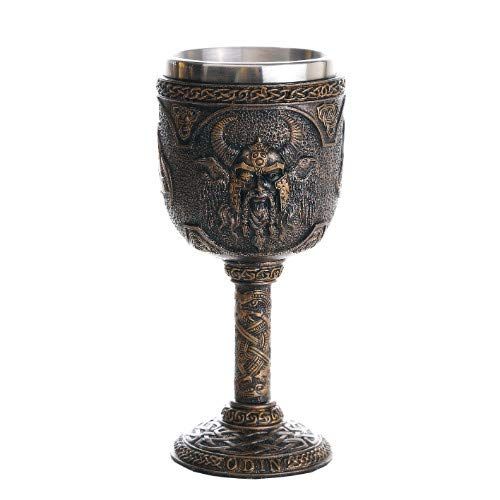  [아마존베스트]Pacific Giftware Norse Mythology Alfather Odin King of Asgard Wine Goblet Chalice Cup 7oz