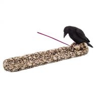 인센스스틱 Pacific Giftware Black Raven Bird Stalking Prey Incense Burner on Skull Mound Statue Figurine