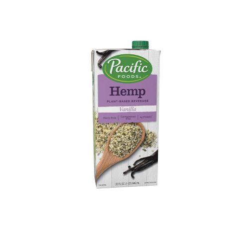  Pacific Natural Foods Pacific Foods Hemp Vanilla Plant-Based Beverage, 32oz, 12-pack