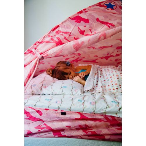  Pacific Play Tents Pink Camo Bed Tent, Twin