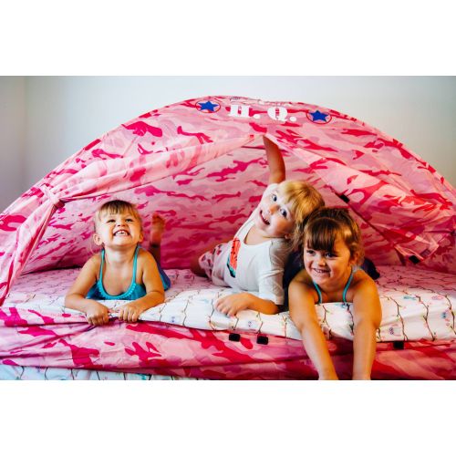  Pacific Play Tents Pink Camo Bed Tent, Twin