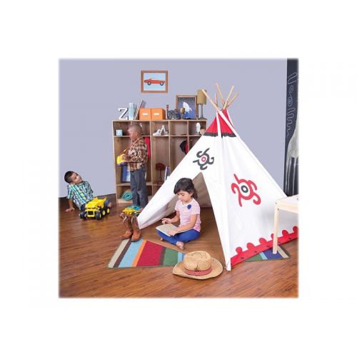  Pacific Play Tents Southwest Cotton Canvas Teepee Playhouse, White