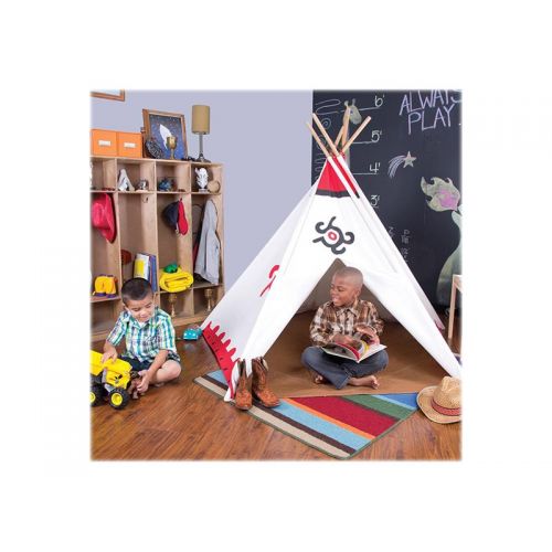  Pacific Play Tents Southwest Cotton Canvas Teepee Playhouse, White