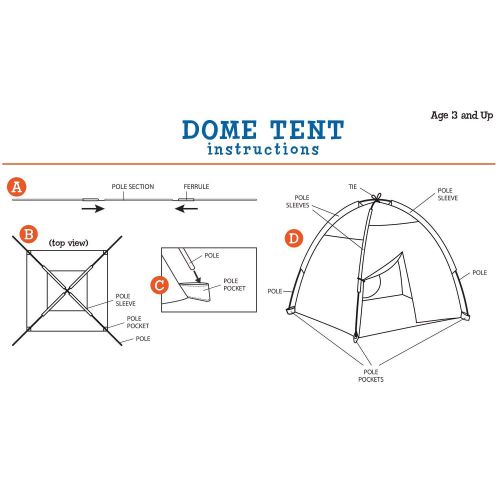  Pacific Play Tents 41200 Kids Galaxy Dome Tent w/Glow in the Dark Stars - 48 x 48 x 42