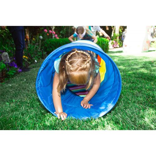  Pacific Play Tents Kids Find Me Multi Color 6 Foot Crawl Tunnel - Red, Yellow & Blue