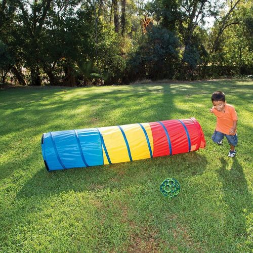  Pacific Play Tents Kids Find Me Multi Color 6 Foot Crawl Tunnel - Red, Yellow & Blue