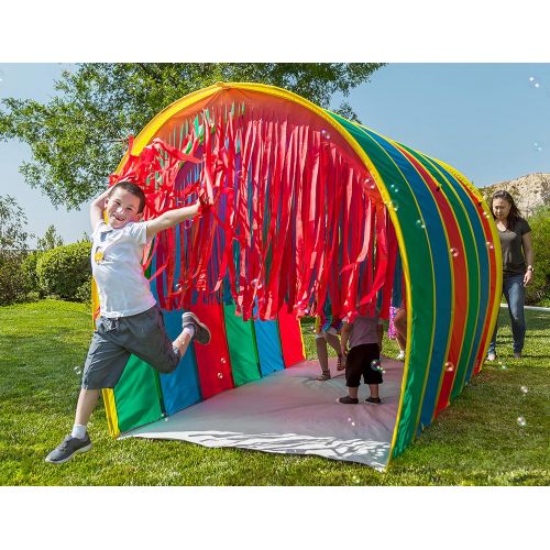  Pacific Play Tents 95100 Kids Tickle Me 9.5-Foot Giant Institutional Crawl Play Tunnel, 9.5 x 5.5 x 6