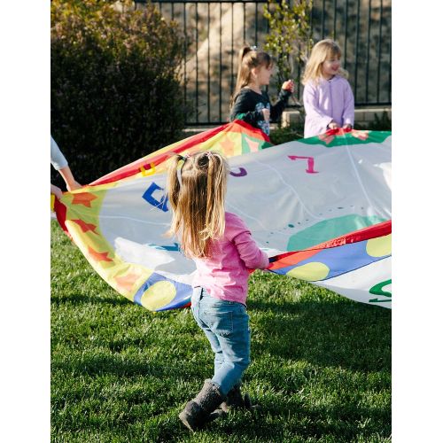  Pacific Play Tents 18420 Tick Tock Clock 12 Foot Kids Parachute for indoor / Outdoor Fun