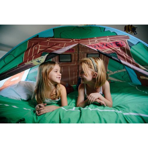  Pacific Play Tents Kids Tree House Bed Tent Playhouse - Fits Full Size Mattress