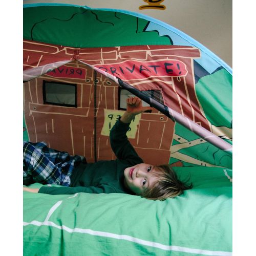  Pacific Play Tents Kids Tree House Bed Tent Playhouse - Fits Full Size Mattress