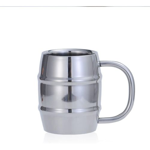  [아마존베스트]Pacific Powers Stainless Steel Mug,Barrel Mug, Coffee Mug, Beer Mug, 16oz. (1)
