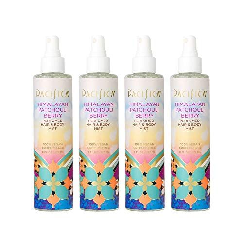  Pacifica Beauty Himalayan patchouli berry perfumed hair & body mist, 6 Fl Oz (4 Count)