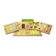 Pack 90 Piece Tegu Classroom Magnetic Wooden Block Set, Tints