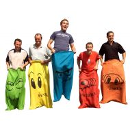 Pack Garden Games Sack Race - 5 Adult Sized Hessian Bags for Racing