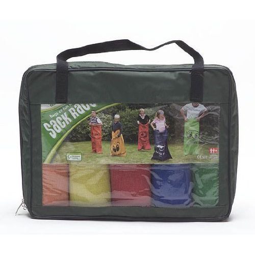  Pack Garden Games Sack Race - 5 Adult Sized Hessian Bags for Racing