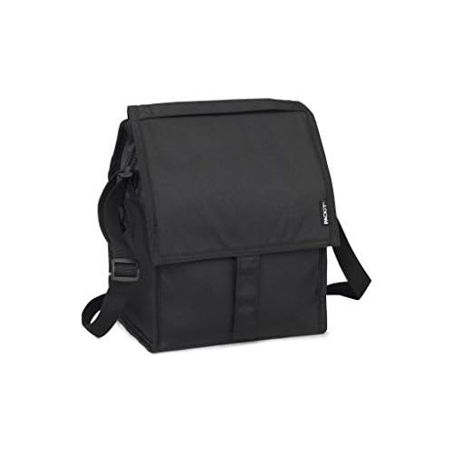  [아마존베스트]PackIt Freezable Deluxe Large Lunch Bag with Shoulder Strap, Black