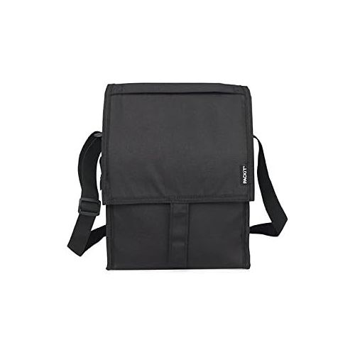  [아마존베스트]PackIt Freezable Deluxe Large Lunch Bag with Shoulder Strap, Black