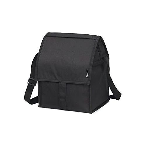  [아마존베스트]PackIt Freezable Deluxe Large Lunch Bag with Shoulder Strap, Black