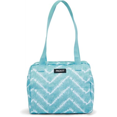  [아마존베스트]PackIt Freezable Hampton Lunch Bag, Aqua Tie Dye