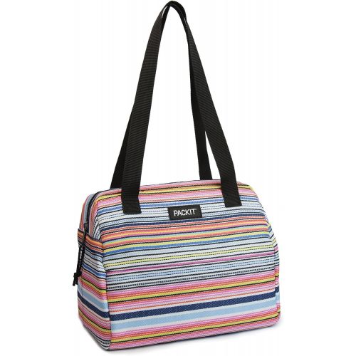  PackIt Freezable Hampton Lunch Bag, Blanket Stripe