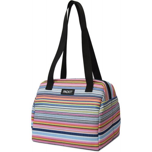  PackIt Freezable Hampton Lunch Bag, Blanket Stripe