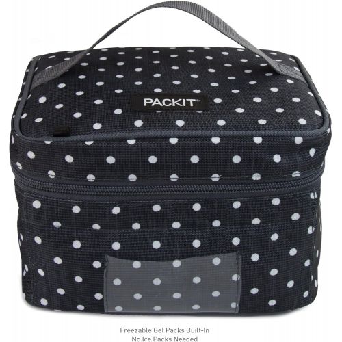  PackIt Freezable Baby Bottle Cooler for Breastmilk and Formula, Polka Dots