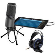 Package: Audio Technica AT2020USBi Cardioid Condenser USB RecordingStudio Microphone + PRESONUS HD7 Lightweight Semi-closed Back Professional Studio Monitoring Headphones