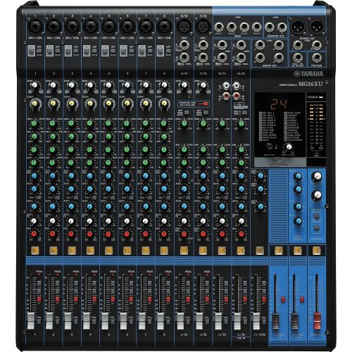  Yamaha Package Bundle - Yamaha MG16XU 16-channel Analog Mixer + EMB EBH700 Pro Preminum Wire Headphone + 4 XLR XLarge Cables + 3.5mm to Dual 14 Cable