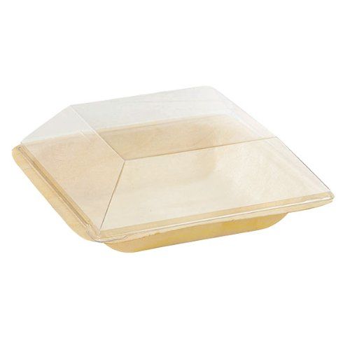  PacknWood Square Wooden Plate, 5.5 x 5.5 (Case of 250)