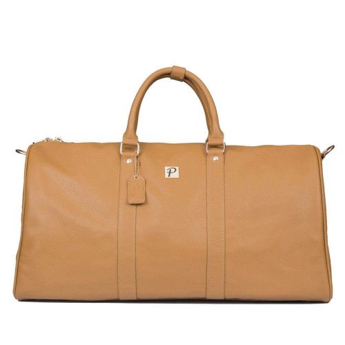  Packs Project - Executive Travel Bag Set | Vegan Leather Weekender, Backpack & Duffel | Carry On Size With Laptop Sleeve (Tan)