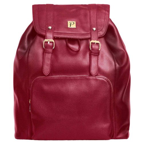  Packs Project - Hudson Travel Bag Set | Vegan Leather Backpack & Duffel | Carry On Size With Laptop Sleeve (Red)