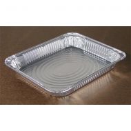 Pactiv Aluminum 12 Size Shallow Extra Heavy Disposable Steam Table Pan Silver, 25 oz. | 100Case