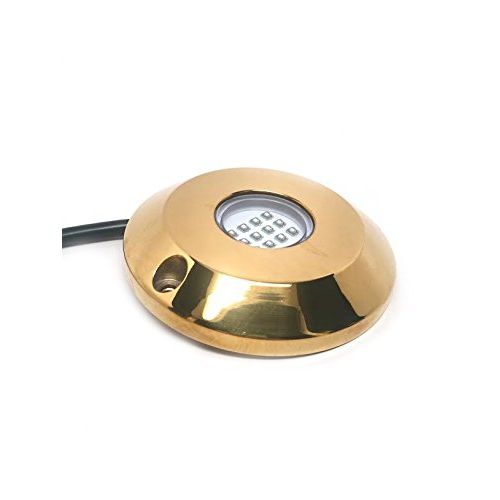 Pactrade Marine 2SETS Blue Cree LED Underwater SS316 Gold Housing Surface Mount