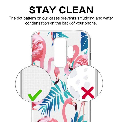  Case compatible Samsung Galaxy S9, Pacyer Flamingo Shockproof Animal TPU Silicone Cover for Galaxy S9 Plus