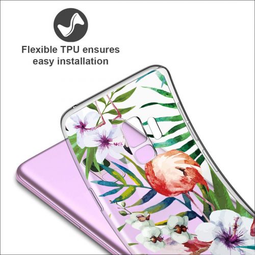  Case compatible Samsung Galaxy S9, Pacyer Flamingo Shockproof Animal TPU Silicone Cover for Galaxy S9 Plus