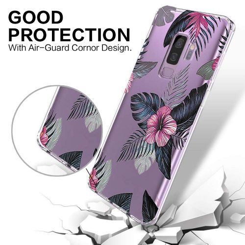  Case compatible Samsung Galaxy S9, Pacyer Flamingo Shockproof Animal TPU Silicone Cover for Galaxy S9 Plus