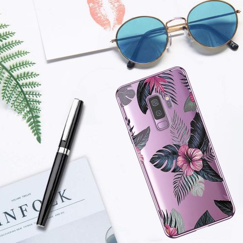  Case compatible Samsung Galaxy S9, Pacyer Flamingo Shockproof Animal TPU Silicone Cover for Galaxy S9 Plus