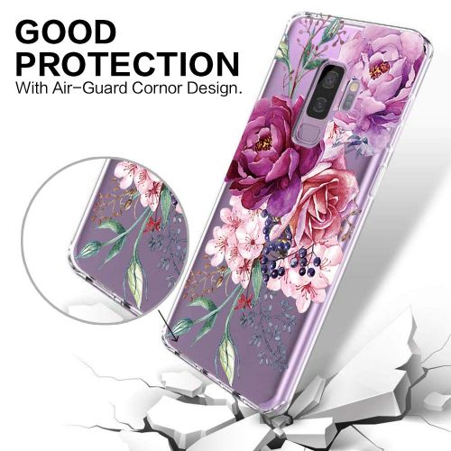  Case compatible Samsung Galaxy S9, Pacyer Flamingo Shockproof Animal TPU Silicone Cover for Galaxy S9 Plus