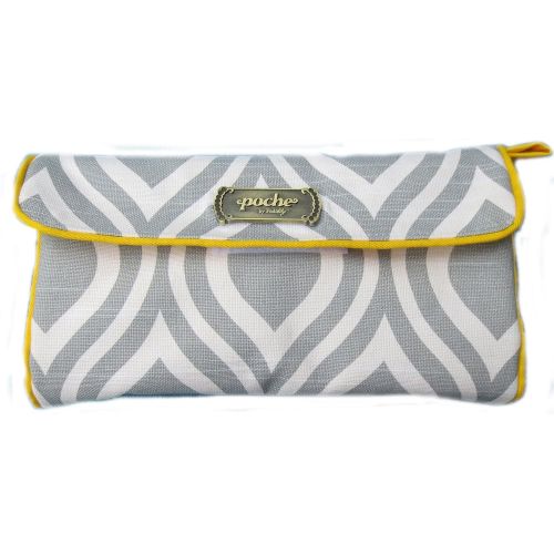  Padalily Poche Arm Infant Car Seat Cushion and Diaper Clutch, Grey