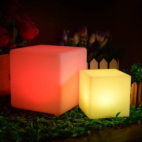  Paddia Led Mood Light Cube Rechargeable Colour Changing with Remote Control Adjustable RGB Colour and Brightness Mood Lamp Waterproof Furniture for Garden Party (Size : 303030CM)