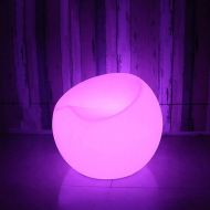 Paddia Decorative Lighting Indoor Outdoor Rechageable LED Light Cube Stool Waterproof with Remote Control Magic RGB Color Changing Side Table Home Bedroom Patio Pool Party Mood Lam
