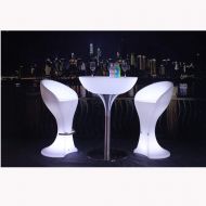 Paddia Outdoor LED Cube Stool Seat Waterproof Colour Changing Mood Party Night Light Speaker Stand Rechargeable Chair Table Floor Lamp Adjustable RGB Battery Remote (Color : Table