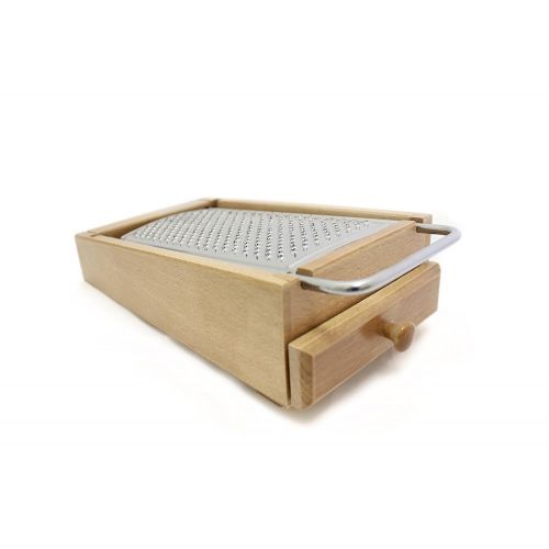  Paderno World Cuisine A4982208 Cheese Grater Box with Drawer, Brown