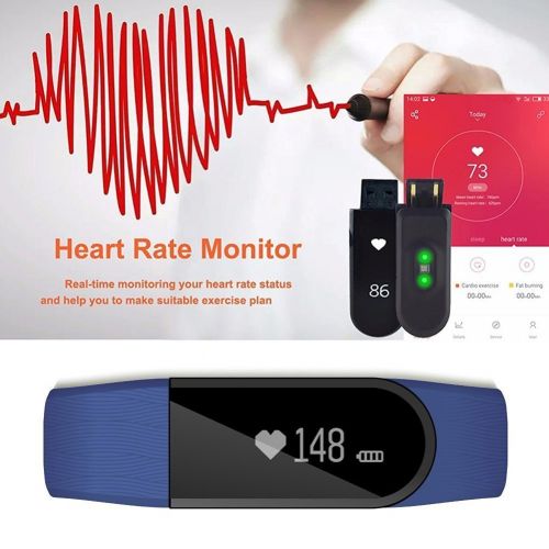  Padgene Fitness Activity Tracker, ID101 Heart Rate Monitor, Bluetooth 4.0 Smart Bracelte with Pedometer Sleep Monitor,Message Remind,Anti-Lost for Android 4.0 or Above and iOS 7.0