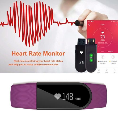  Padgene Fitness Activity Tracker, ID101 Heart Rate Monitor, Bluetooth 4.0 Smart Bracelte with Pedometer Sleep Monitor,Message Remind,Anti-Lost for Android 4.0 or Above and iOS 7.0