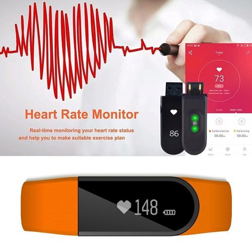  Padgene Fitness Activity Tracker, ID101 Heart Rate Monitor, Bluetooth 4.0 Smart Bracelte with Pedometer Sleep Monitor,Message Remind,Anti-Lost for Android 4.0 or Above and iOS 7.0