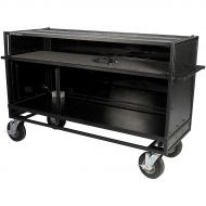 Pageantry Innovations Enclosed Synth Cart Stealth Series Upgrade w Bi-Fold Top Cover